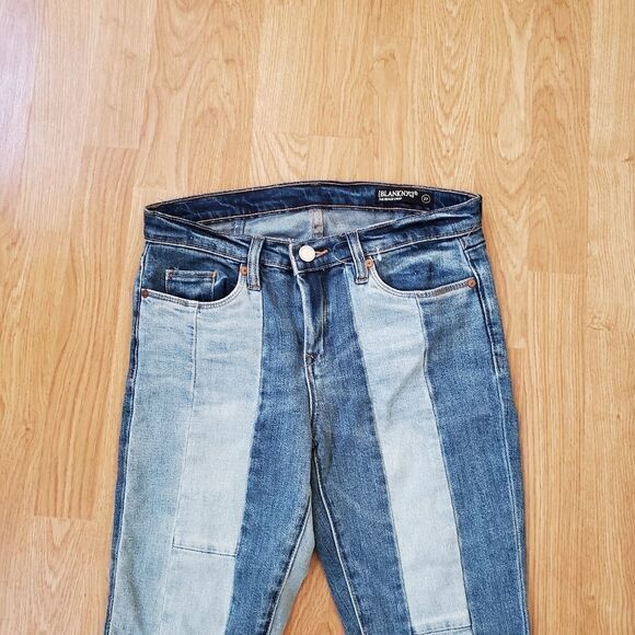 BLANKNYC Reade Patchwork Crop Skinny Denim Sz 27 - Picture 4 of 12